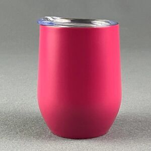 Wine Tumbler 12oz Stainless Steel Stemless Travel Sip Lid Vacuum Insulated Pink